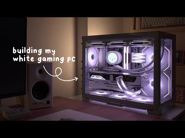 building an aesthetic gaming PC  lian li mini snow white | rgb showcase