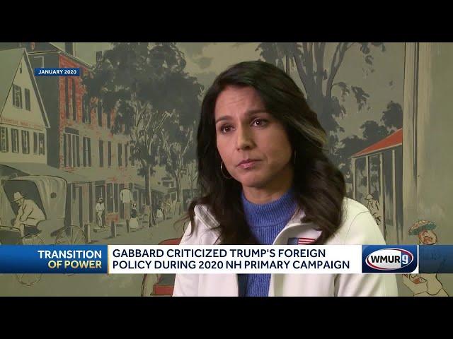 Tulsi Gabbard criticized Donald Trump's foreign policy during 2020 New Hampshire primary campaign