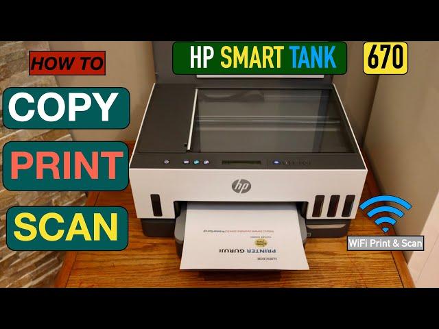 How To Copy, Print, Scan With HP Smart Tank Printer?