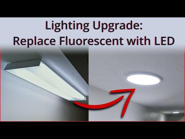 DIY Lighting Upgrade: Replace Fluorescent Light Fixtures with LED Light Fixtures