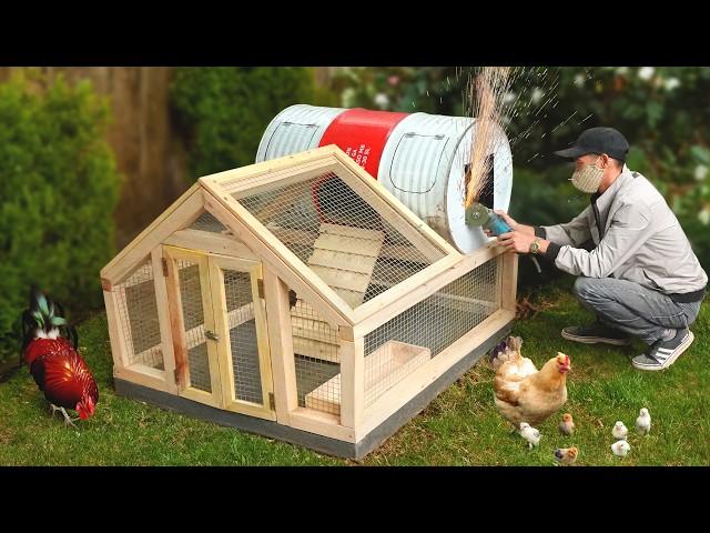 Utilize discarded materials to build amazing chicken coop