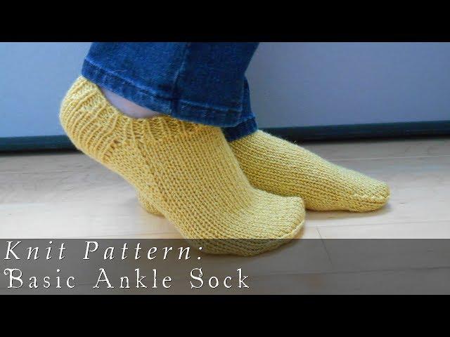 Basic Ankle Sock  |  Knit Pattern