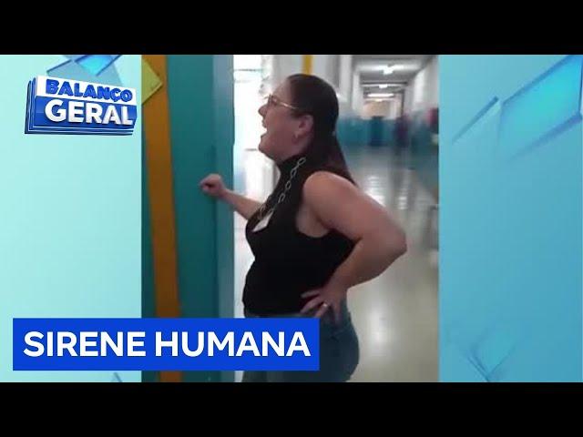 Balanço Geral fala com professora que viralizou ao imitar sirene para anunciar fim da votação