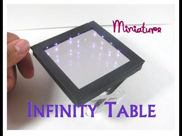 DIY Dollhouse Miniature Light Up Infinity Illusion Coffee Table