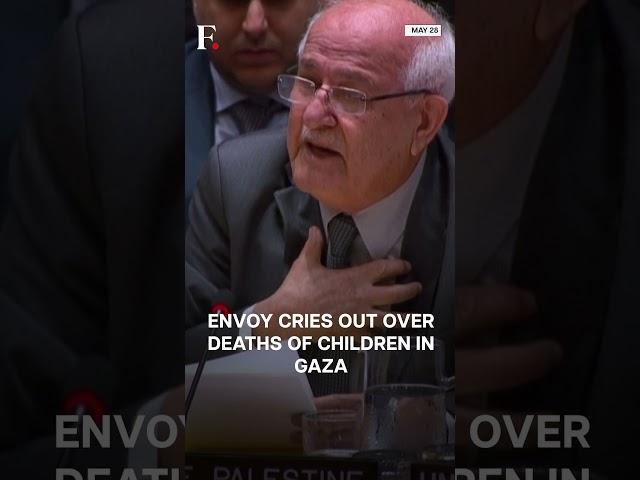 Palestinian UN Envoy Breaks Down in Tears Over Deaths of Gazan Children | Subscribe to Firstpost