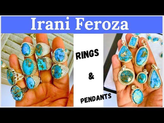 Irani Feroza Rings & Pendants In Silver Available  #iraniferoza