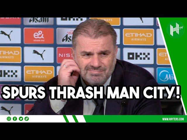 TOTALLY CONVINCING! Ange DELIGHTED as Spurs run riot at City | Man City 0-4 Tottenham