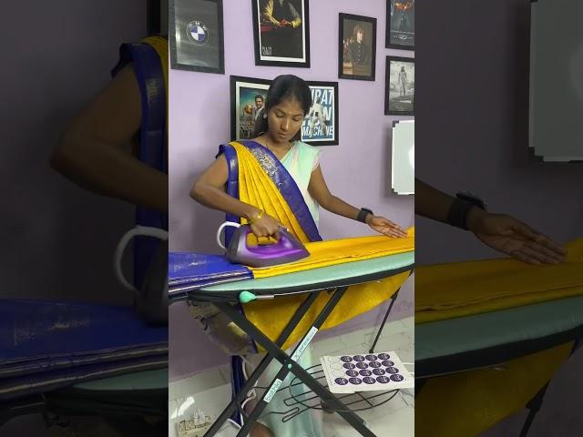 Saree Pre Pleating And Box Folding. #sareeboxfolding #sareedrapping #sareeprepleatingandfolding