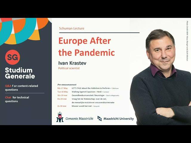 Studium Generale | Schuman Lecture 2021: Europe After the Pandemic