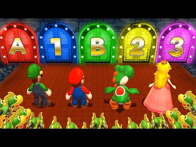 Mario Party 9 MiniGames - Mario Vs Luigi Vs Peach Vs Daisy (Master Difficulty)