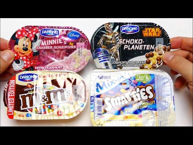 M&M's Vanilla Yogurt, Disney Minnie's, Nestle Smartie & Danone Star Wars Chocolate Planets