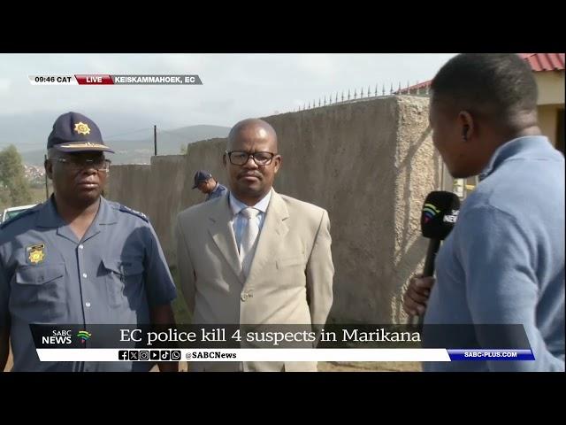 Police in Keiskammahoek, E Cape, kill 4 suspects, recover firearms and police equipment