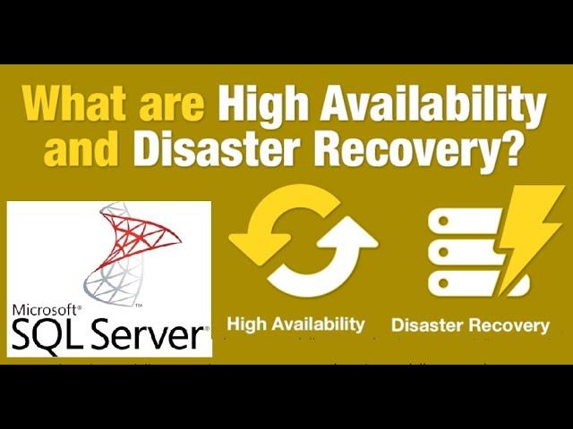 High Availability and Disaster Recovery in SQL server || Ms SQL