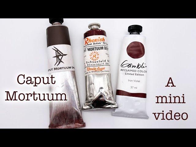 Caput Mortuum Oil Paint - A Mini Video