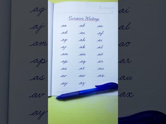 Cursive Handwriting Practice | Connecting Cursive Letters a, a to z | Cursive Writing for Beginners