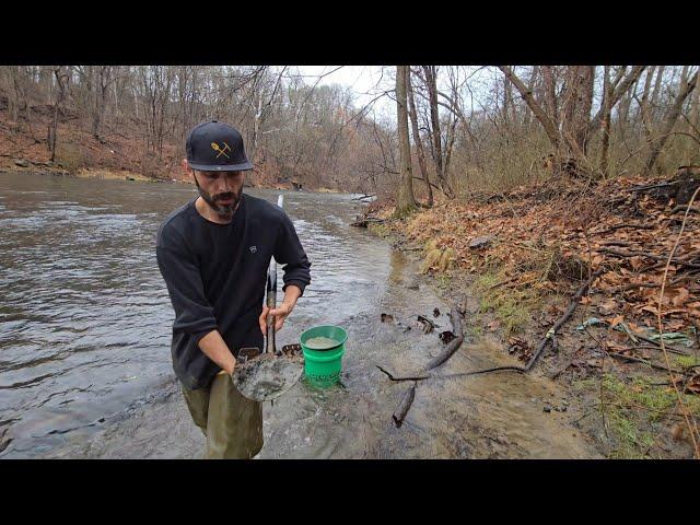 How much glacial gold in 2 hours panning in western Pennsylvania?