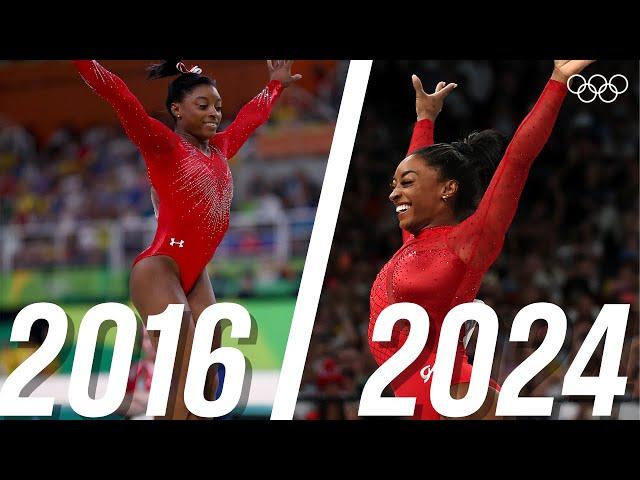 Simone Biles Vault: Rio 2016 to Paris 2024 | Then and Now