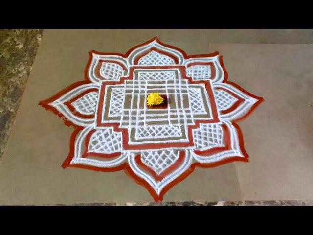 Aadi 18 special | Aadi perukku Kolam | Easy Padikolam | aadi velli kolam| Traditional Rangoli muggu