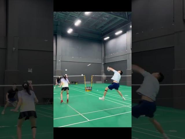 Attack and defense transition, mixed doubles rotation  #badminton