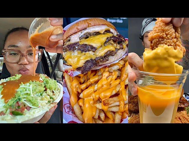 tiktok mukbang compilation 39 | chipotle bowl, cheesy fries and more