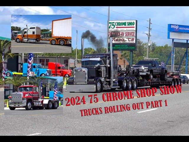 75 Chrome Shop Show Trucks Rolling Out Part 1