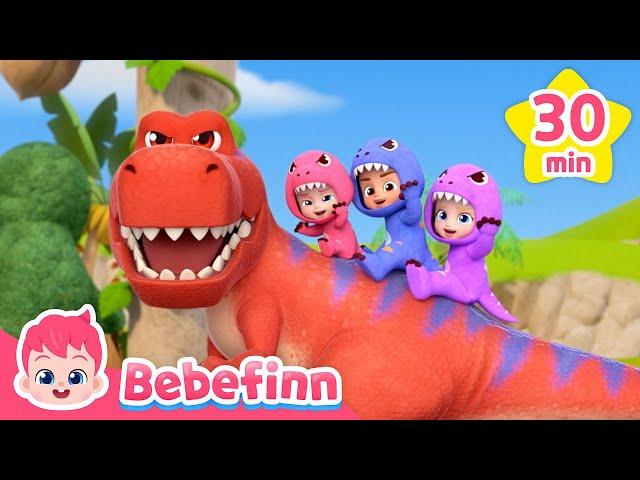 Meet T-Rex and Other Dinosaur FriendsㅣBebefinn Best SongsㅣNursery Rhymes for Kids