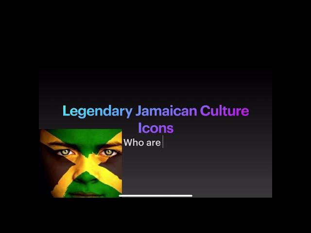 Legendary Jamaican Culture Icons