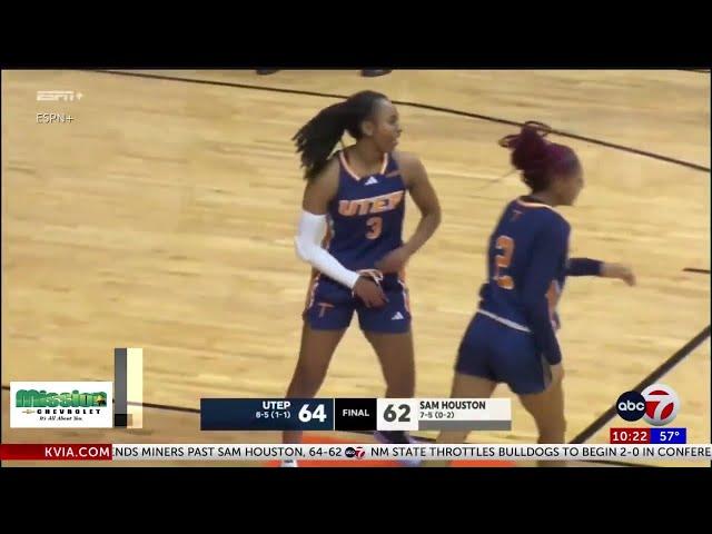 Tensaie’s Triple with Six Seconds Left Sends Miners Past Sam Houston, 64-62