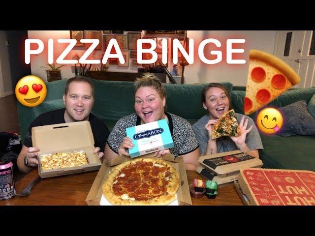 PIZZA HUT Mukbang (pizza, pasta, garlic bread, cinnabon mini rolls) w/ Officer Daniels & Beth!