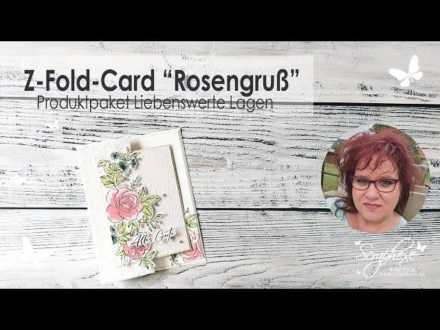 Z-Fold-Card „Rosengruß“ | Produktpaket Liebevolle Lagen von Stampin' Up!