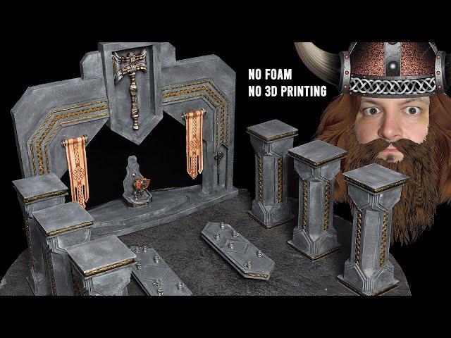 Dwarven Style Terrain -- No 3D Printing, No Foam! (D&D Miniatures)