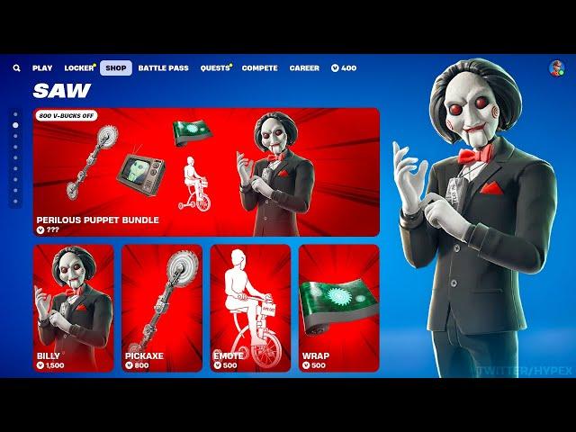 SAW x FORTNITE Collab in Fortnite! (BILLY Skin & Other Cosmetics)