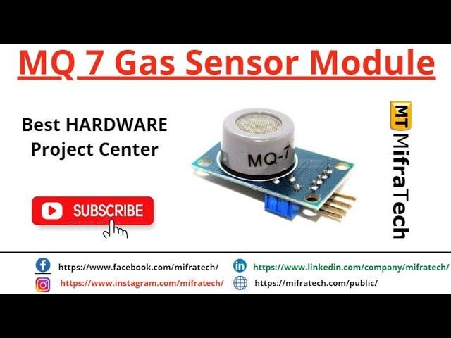 MQ 7 Gas Sensor Module - Mifratech#bestIRsensor#bestembeddedprojects#bestprojectcenter#bestmlproject