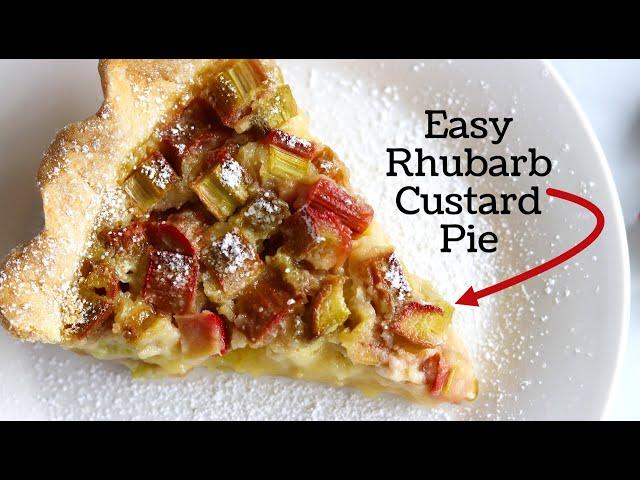 The Best Rhubarb Custard Pie, A Delicious Sweet and Tart Pie Recipe