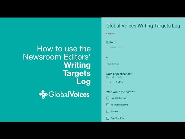 How to use the GV Writing Targets log - #1