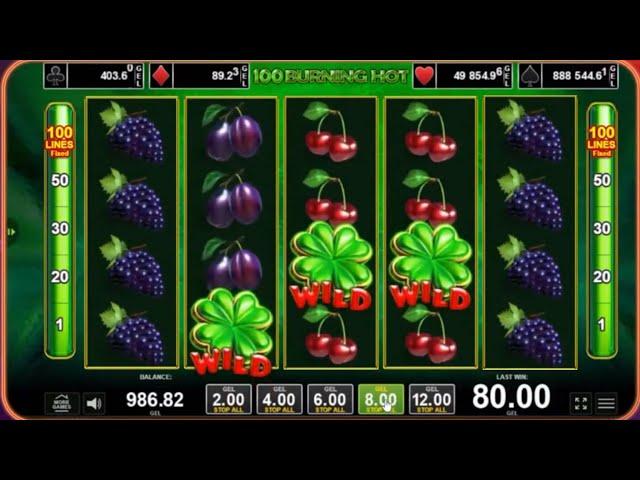 100 BURNING HOT ● JACKPOT CARD ● ჰაიროლა დიდი მოგებები 