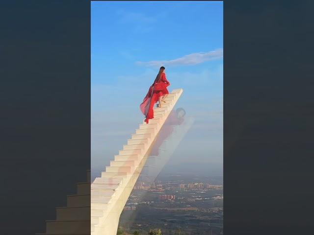 A White Ladder Leading To The Heights