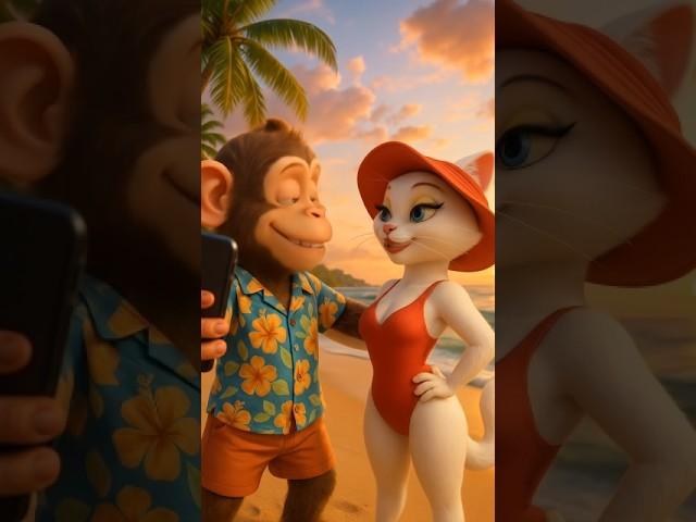 Monkey CEO Marries Hot Cat Model! " #CorporateMarriage #shorts  #OfficeWeddingn