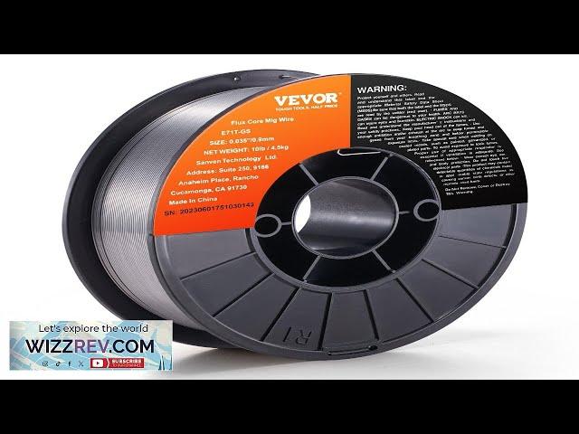 VEVOR Flux Core MIG Welding Wire E71T-GS 0.035" 10LB Gasless Mild Steel Review