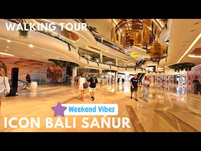 Weekend Vibes Walking at Icon Bali Shopping Mall Sanur | Walking Tour Sanur Bali Today Situation