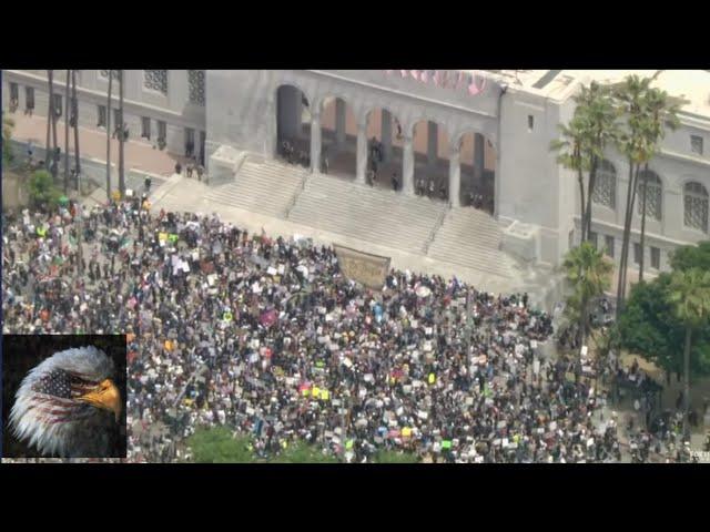 Large LA PROTEST in Downtown/Standoff?