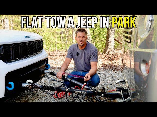 Flat tow an automatic in PARK, no miles accrued - EASIEST flat tow setup for RVs