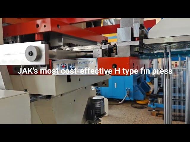 JAK's  most cost-effective H type fin press machine, fin press, fin press line