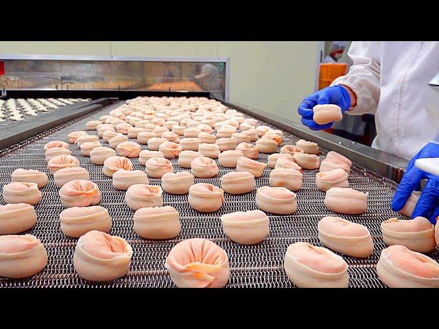 Mass production! Amazing Process of Making Dumplings - Korean food factory