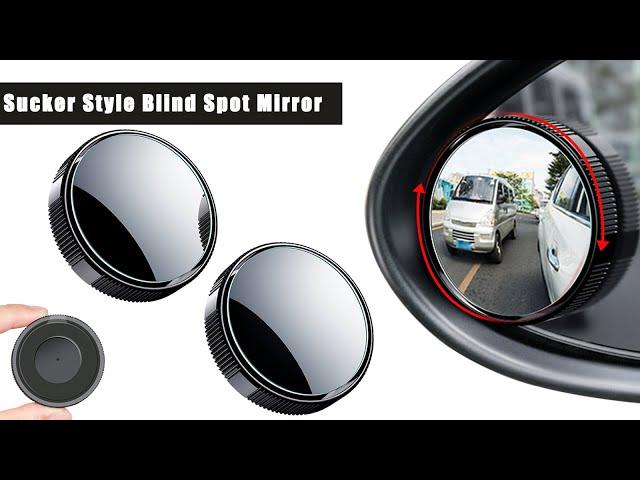 2 Blind Spot Car Mirror, 2 inch Reusable Round HD Glass Wide Angle Rear View Mirror with Sucker