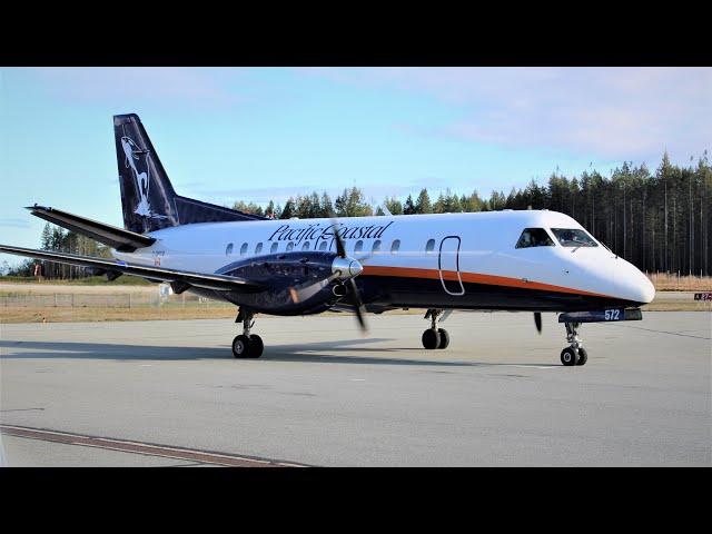 Full flight | Pacific Coastal Saab 340A | 8P238 Powell River to Vancouver (C-GPCQ)