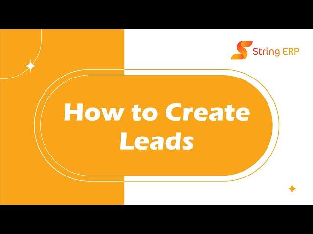 How to create leads (English Version)