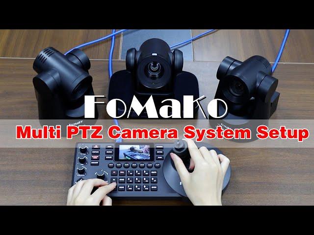 FoMaKo New PTZ Camera &KC608 Pro Controller bundle settings for HDMI, NDI, 4K PTZ Live Stream Camera