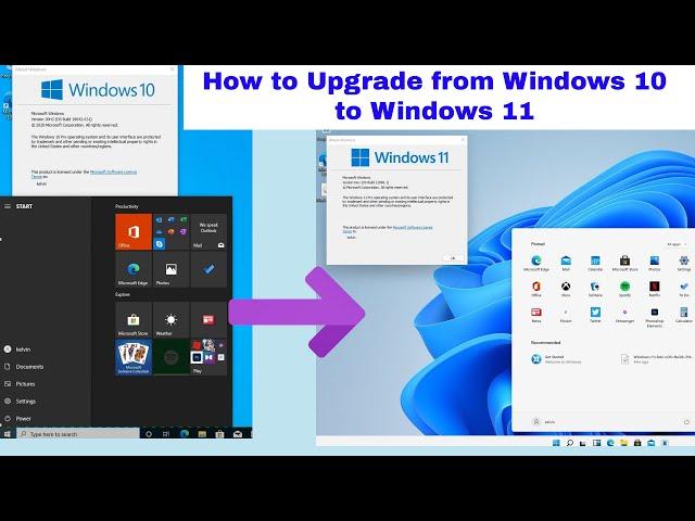 Windows 11 upgrade from Windows 10 - Upgrade Windows 10 to Windows 11 - How to Upgrade to Windows 11