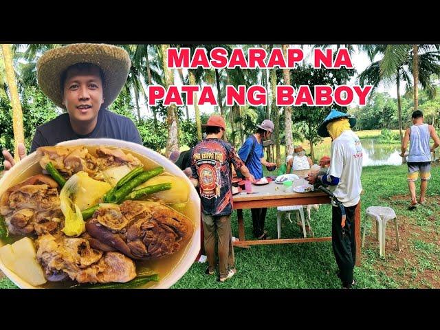 Nilagang Pata ng Baboy Para sa mga Mag aani ng Palay Simot sarap...Nagsimula ng mag Ani ng palay